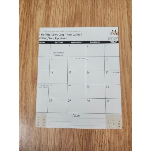 Master of His Domain Calendar Print William R. Leigh Native American Art 8x6.5 - Picture 2 of 8